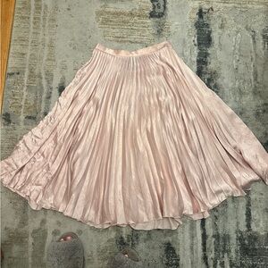 DKNY Pink Pleated Midi Skirt Size 8